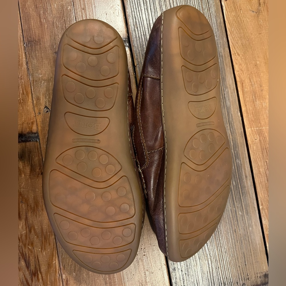 Born Shoes Men's Eberhard Brown Leather Moc Toe Slip-On Loafer Size 13 - Picture 4 of 5